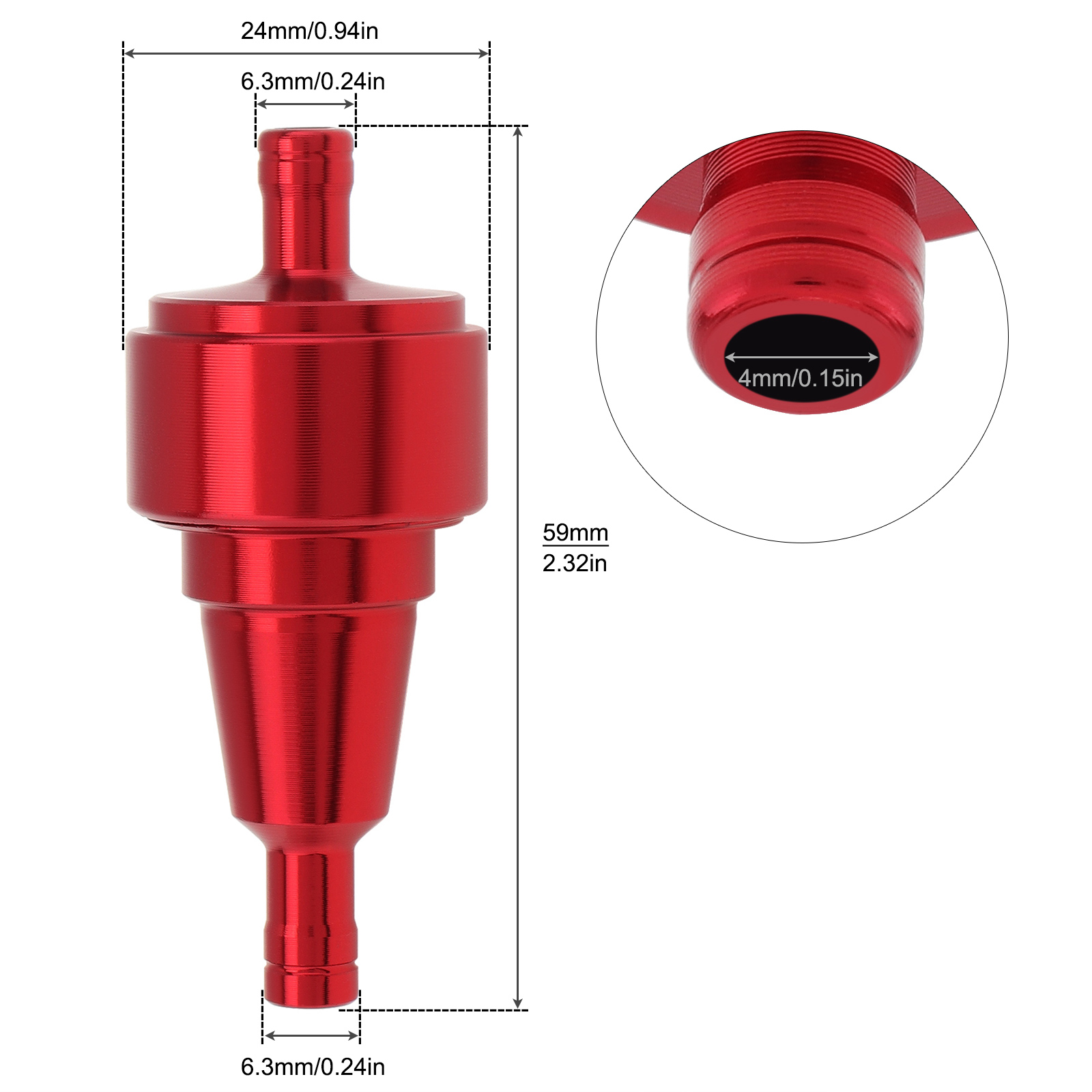1/4In 6mm Motorcycle Fuel Filt - огляд і ціна Motorcycle Oil Filter